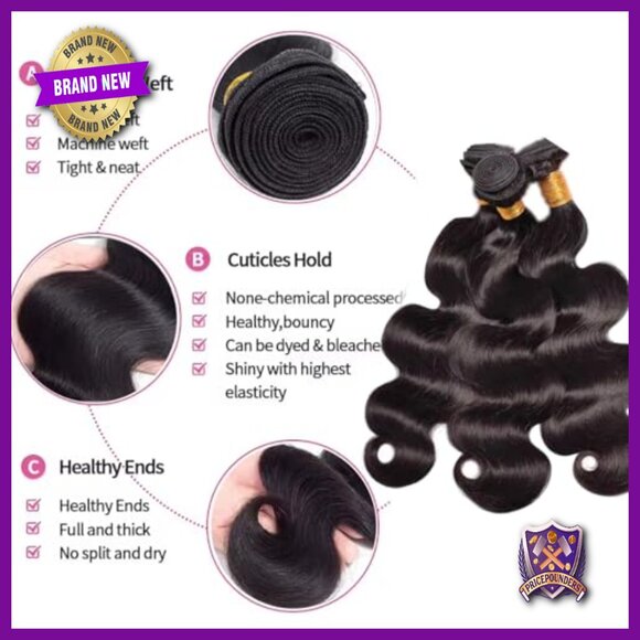 Human Hair Extensions 18-22 Inch Body Wave 3 Bundles Brazilian Virgin